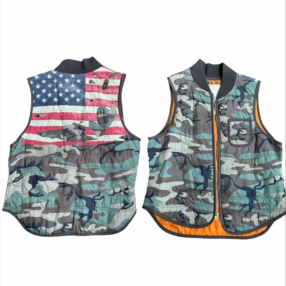Ralph Lauren Denim and Supply RARE Camo USA Vest
